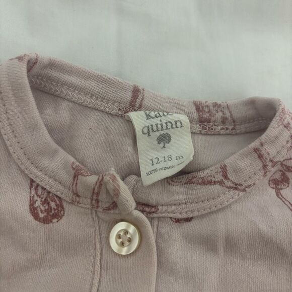 Kate Quinn Pink Mushroom Button Front Dress 12-18 months - Picture 2 of 3